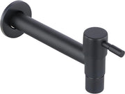 Pompa per piscina, esterna per giardino, rubinetto a parete per piscina e balcone (in acciaio inossidabile, nero)