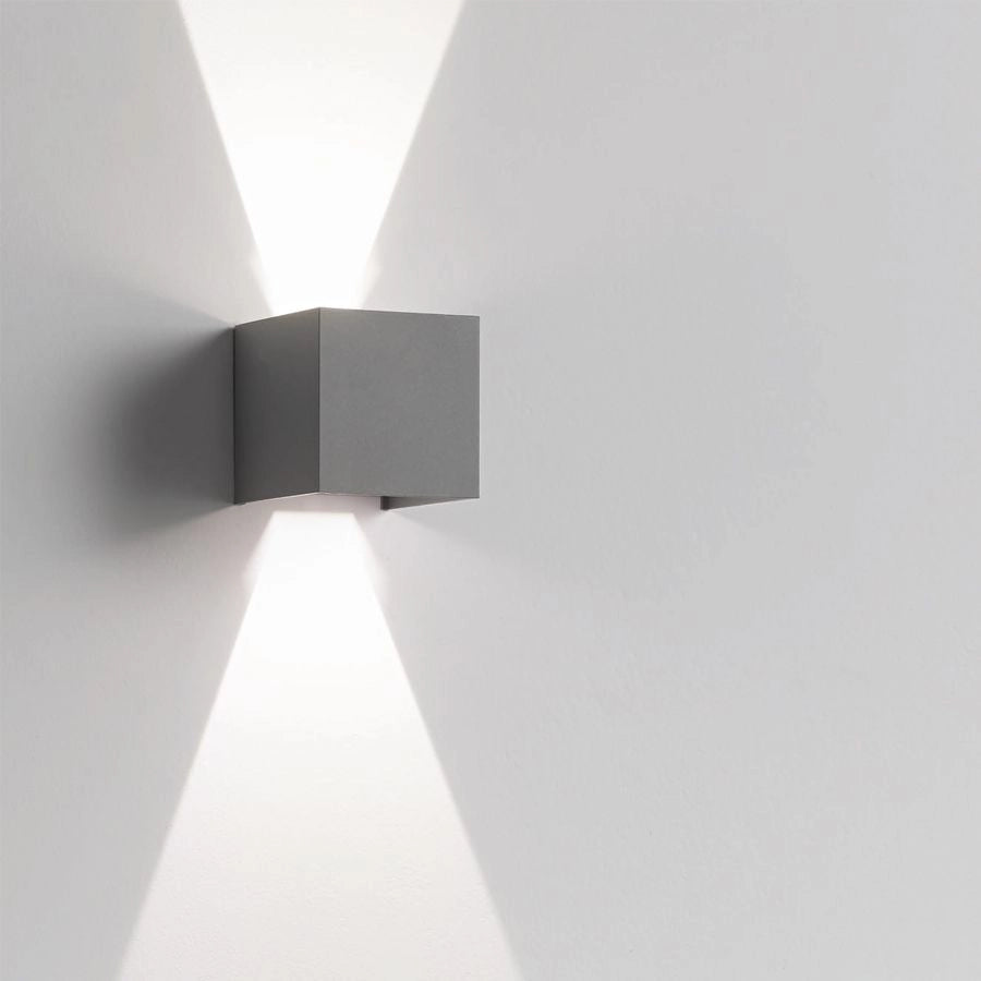 APPLIQUE PARETE CUBO DA ESTERNO A LED 16W 3000K ANTRACITE HOTSHOT AFFRALUX