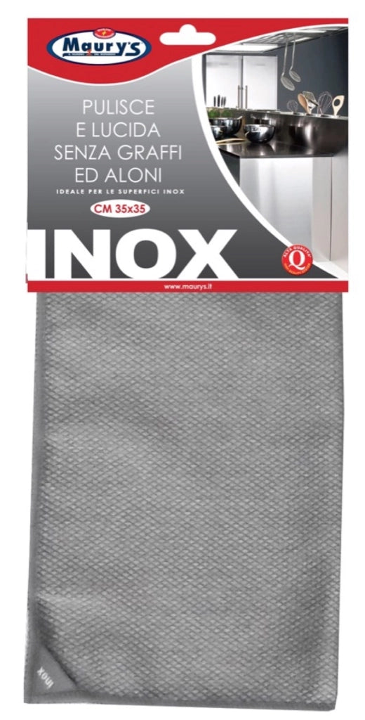 KIT SET 3 PZ MAURY'S PANNO PER ACCIAIO INOX 35X35CM