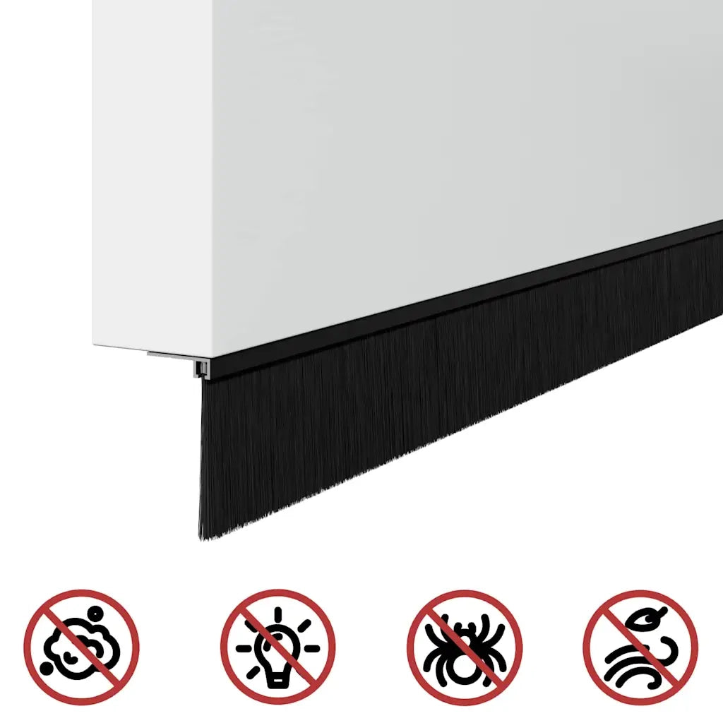 Spazzole per porte autoadesive 6 pz Nero 100 cm CFW1090062