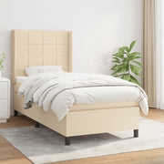 Giroletto a Molle con Materasso Crema 80x200 cm inTessuto