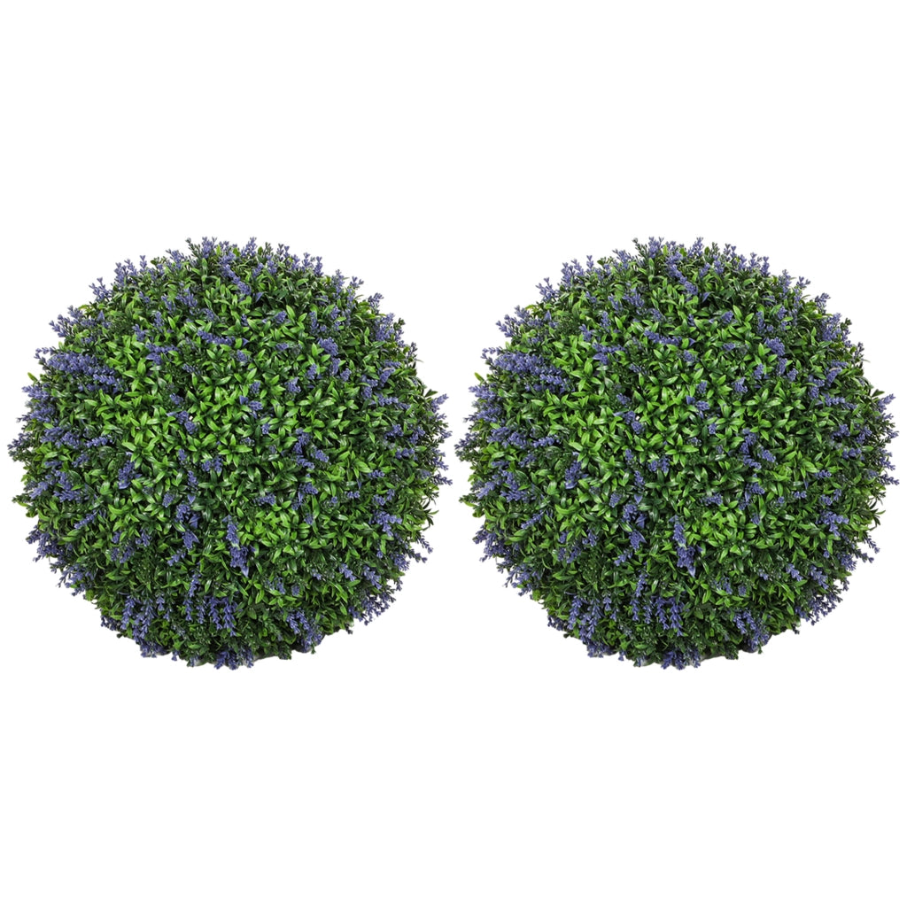 Palle topiaria artificiale 2 pezzi ¨C Minimal ¨C viola e verde ?42 cm