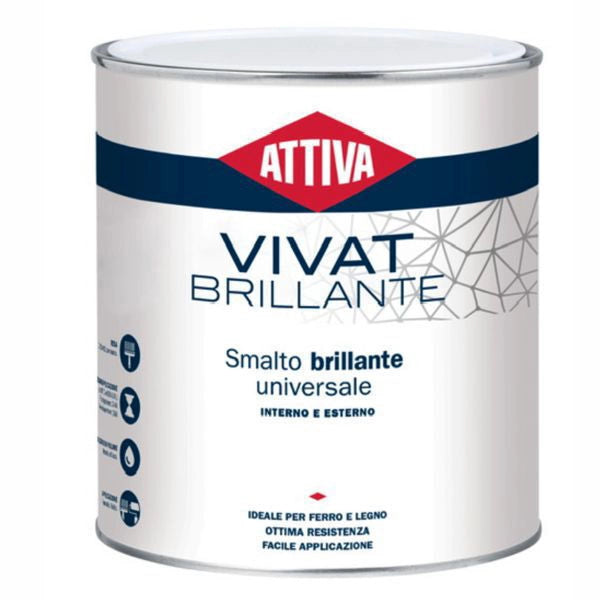 Attiva Smalto Sintetico 0.750 Litri 052 Grigio Marte Vivat