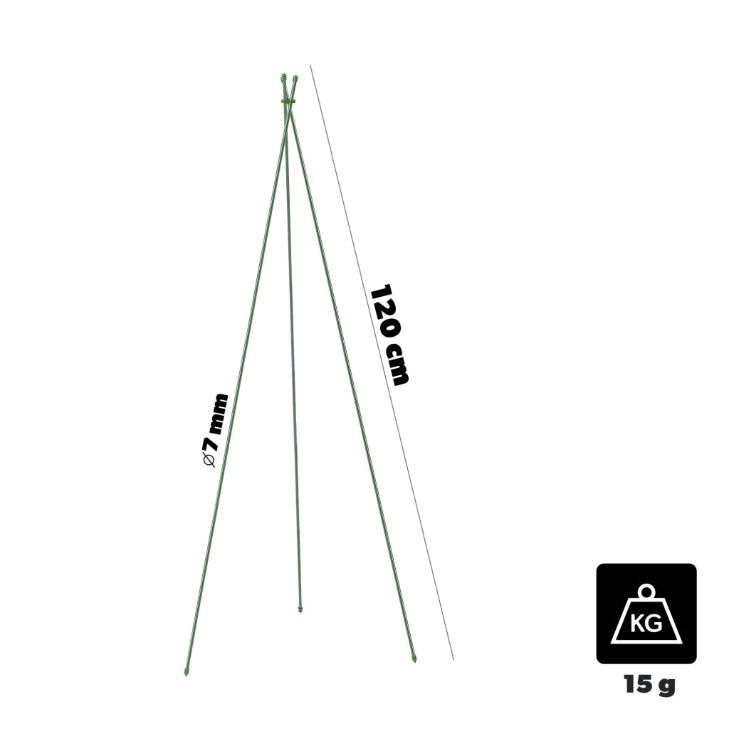 KADAX Tutore conico per piante 120 cm, 3 pz