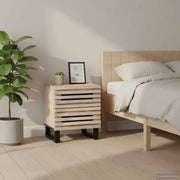 Comodini 2pz 40x34x46 cm in Legno Massello di Mango Sbiancato 377433