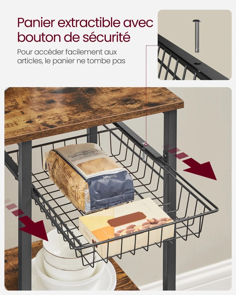 Scaffale multiuso 90 x 40 x 132 cm marrone 12_0004839