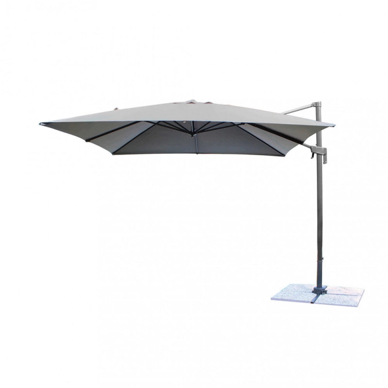OMBRELLONE NEWTON NERO P/L 3 X 3 TELO GRIGIO