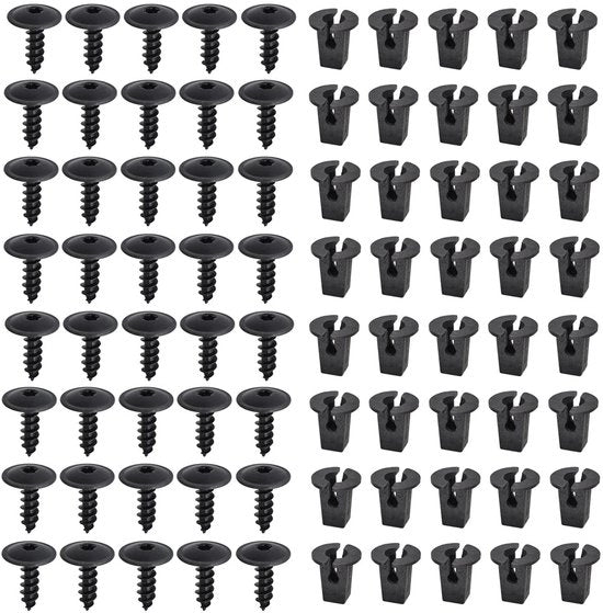 Viti a espansione 60 pezzi M5 x 16 mm - Viti a espansione autoalimentanti - Viti per carrozzeria - Clip di fissaggio - Torx - Metallo resistente