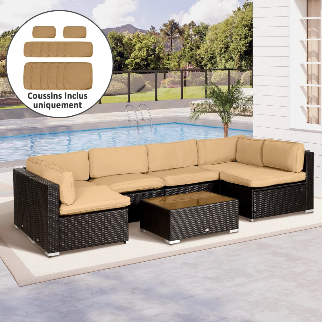 Set di 14 Federe Cuscini Divano Giardino ¨C Minimal ¨C Marrone