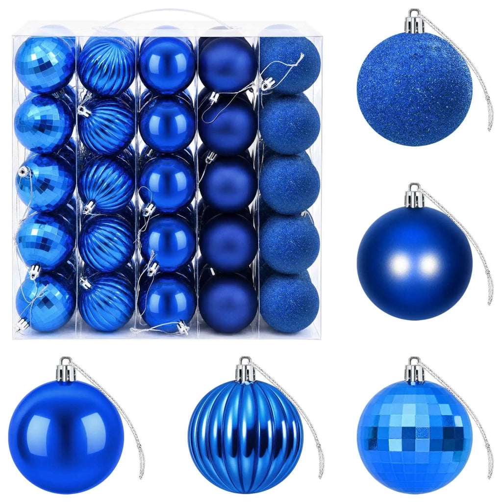 Set di Palline di Natale 75 pz Blu 6 cm Polistirolo 42050653