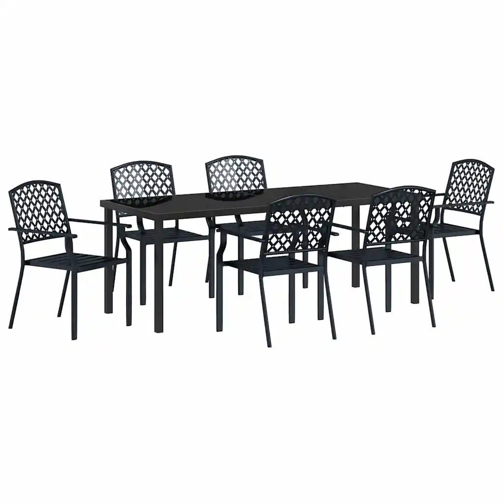 Set da Pranzo per Giardino 7 pcs Antracite 3379308
