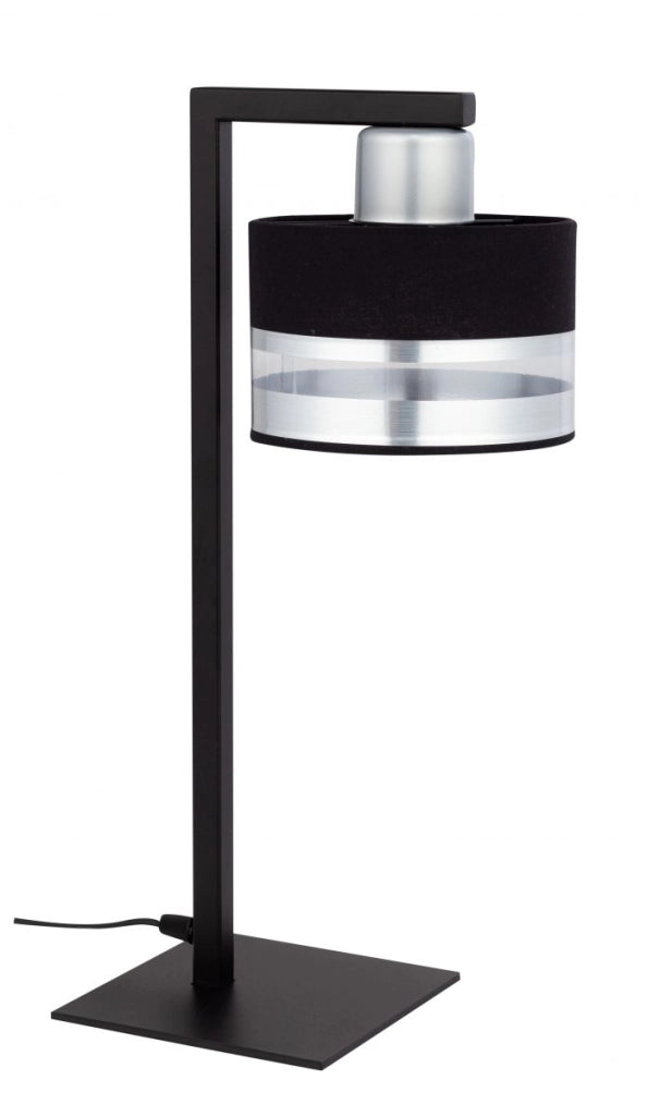 Lampada da tavolo moderna nero/argento Pro E27 15W Sigma