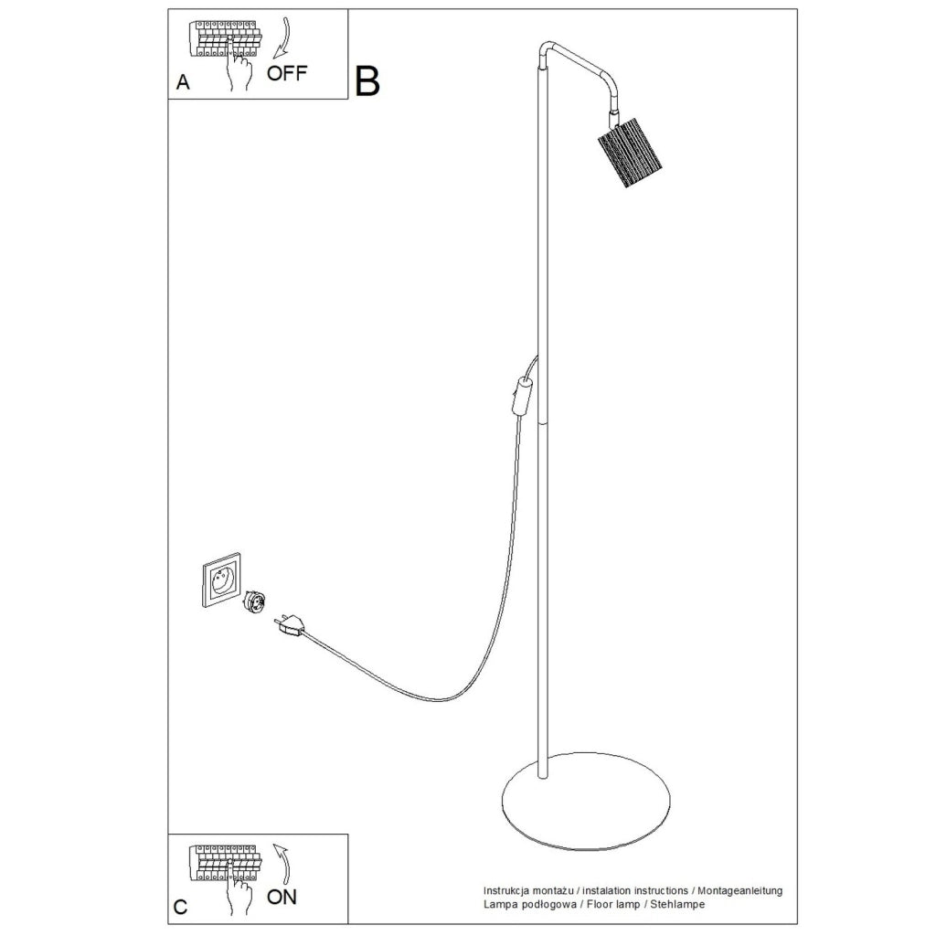 Lampada da terra RAYO 1 beige