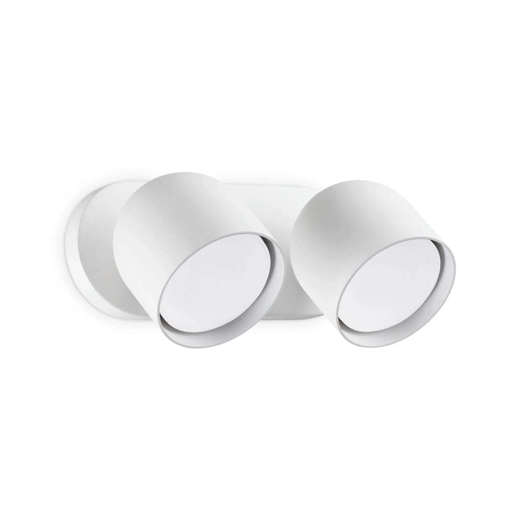 Applique Da Parete Contemporaneo Dodo Metallo Bianco 2 Luci Gx53 15W 3000K Ip20