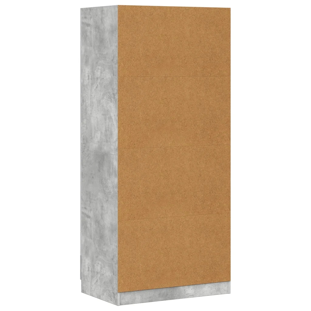 Armadio Grigio Cemento 80x52x180 cm in Legno Multistrato CFW7773552