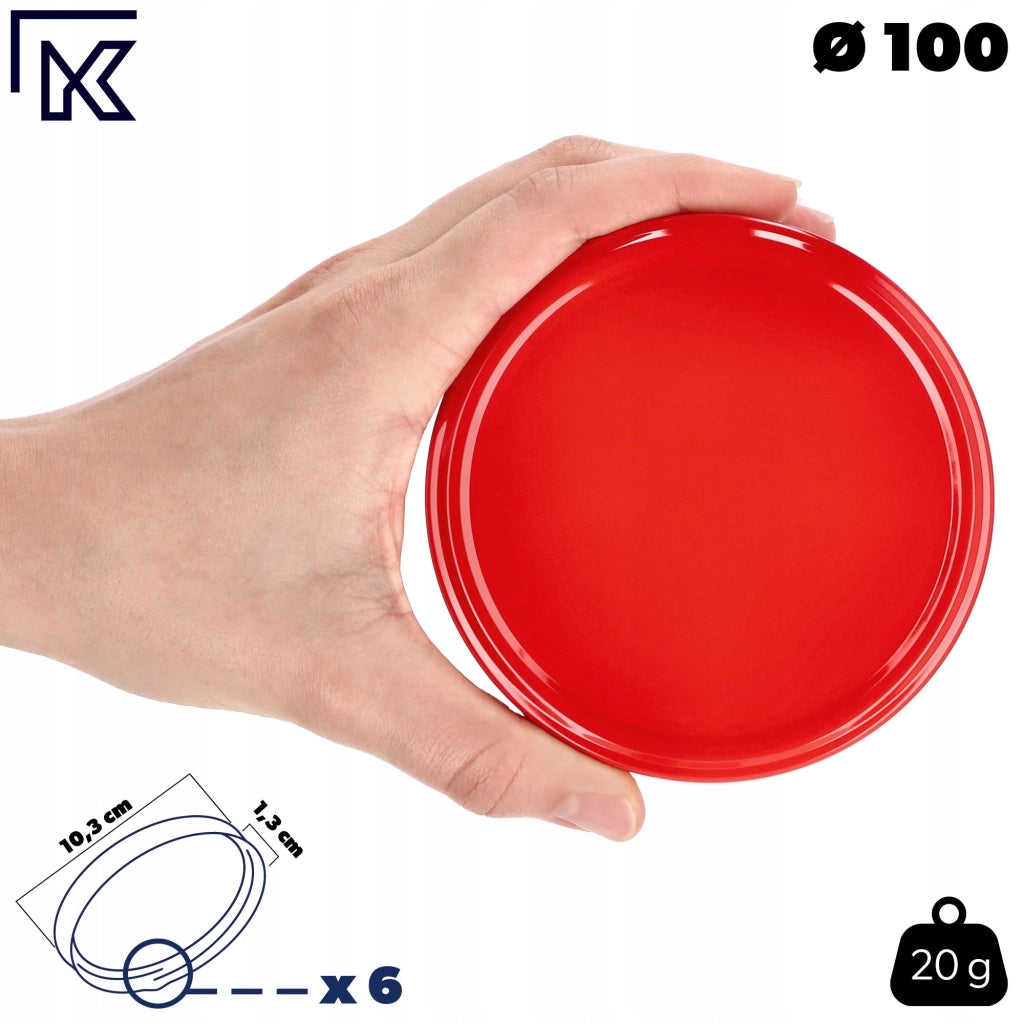 Tappi KADAX per barattoli, diametro 100 mm, coperchi per barattoli di conserve, 50 pezzi.