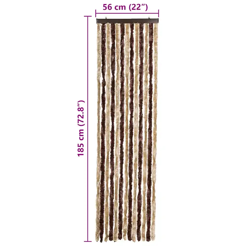Zanzariera Grigio e Marrone Chiaro 56x185 cm  Ciniglia 284272