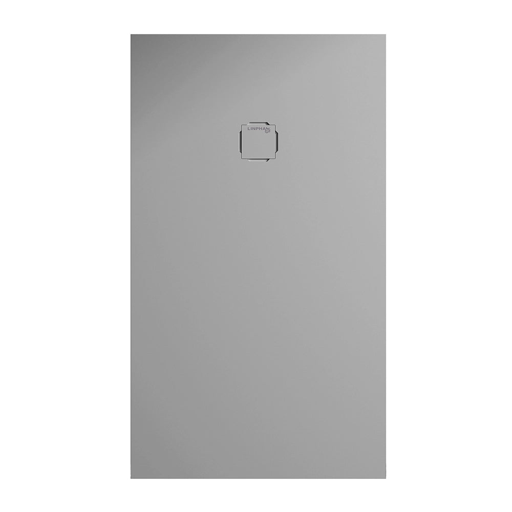 Piatto doccia 70x120 in marmoresina cemento con griglia in acciaio inox Harmony