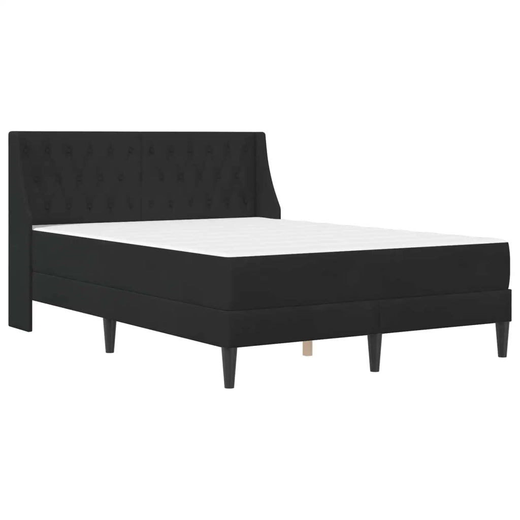 Struttura letto con materasso Nero 140 x 190 cm Velluto 3414799