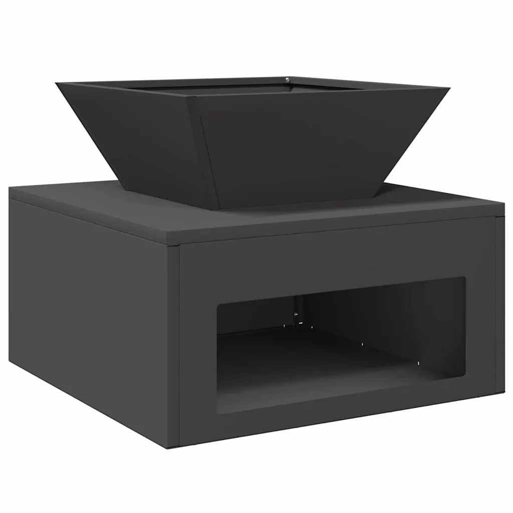 Focolare-Stufa-Camino Nero 50 x 50 x 40 cm Acciaio 388168