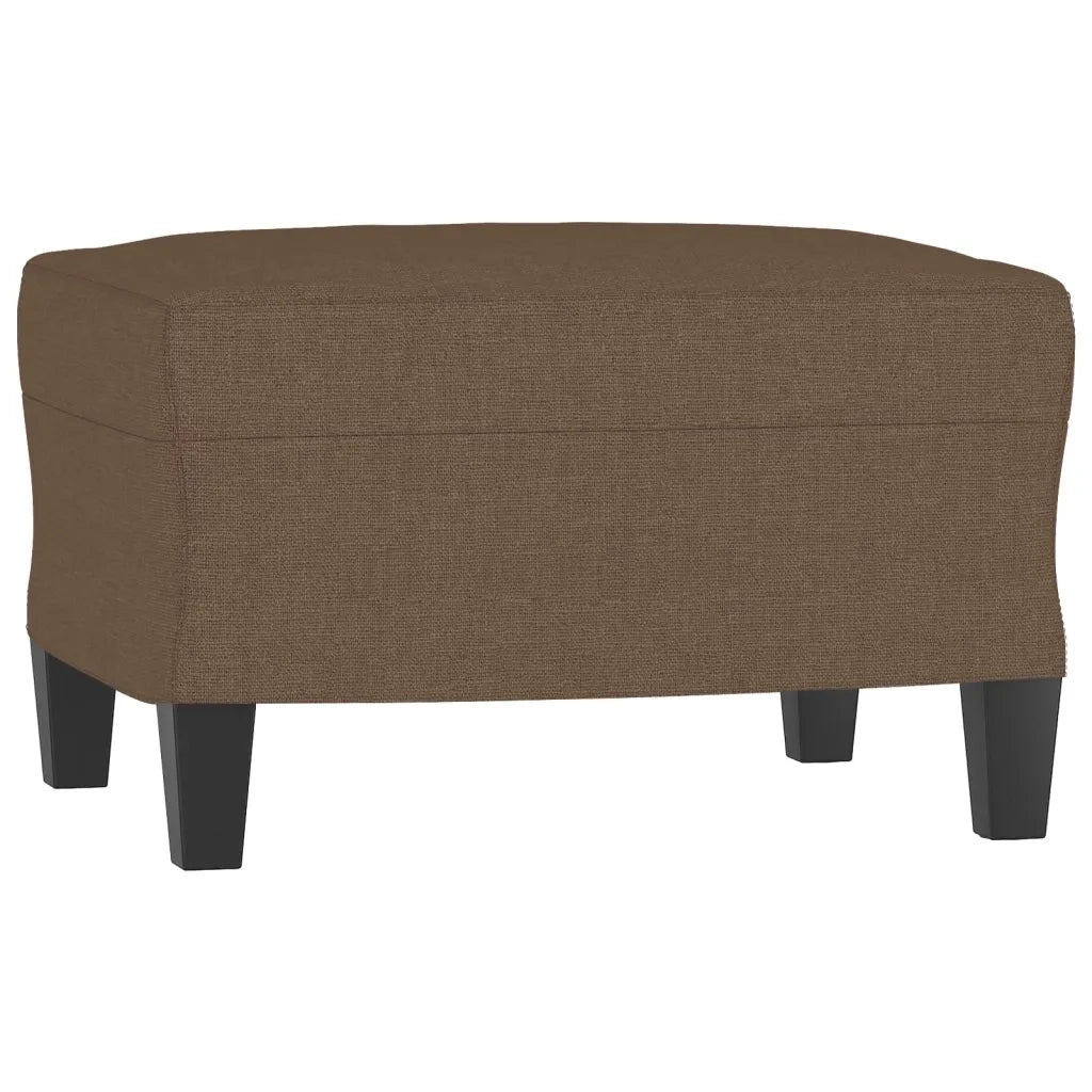 Set di Divani 3 pz con Cuscini Marrone in Tessuto