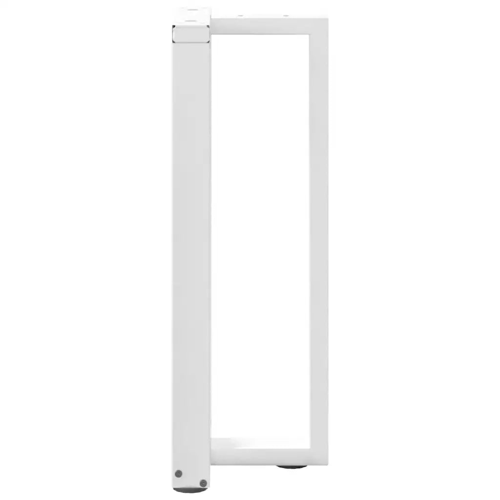 Gambe per Tavolo Consolle a Forma di T 2 pz Bianche 38x25x(72-73) cm Acciaio 4013045