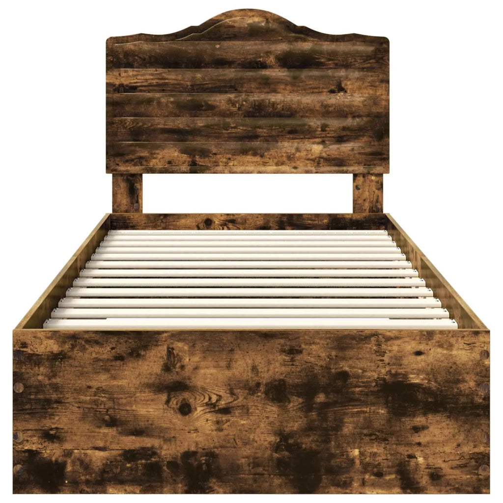 Struttura del letto-Giroletto Rovere fum¨¦ 90 x 190 cm Legno multistrato 585019