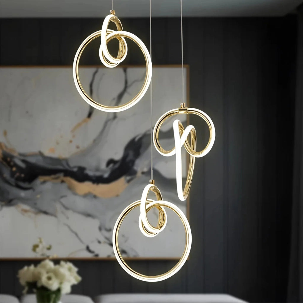 Lampada A Sospensione Led G072-3cpr Gold