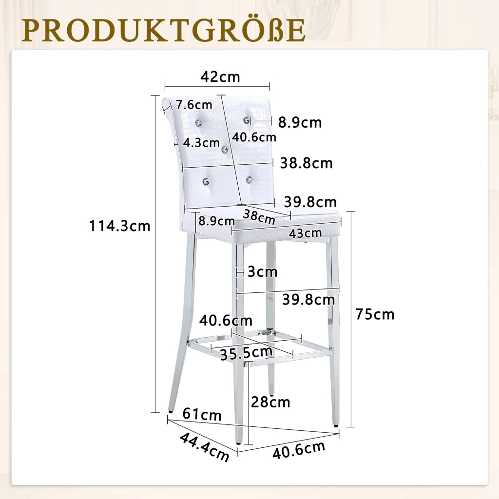 SGABELLO DA BAR Set da 2 pezzi in PVC