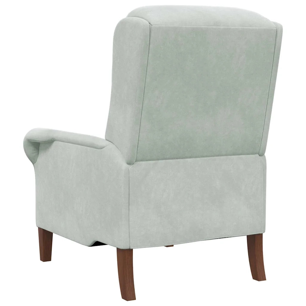 Poltrona | Sedia Relax Grigio chiaro Velluto