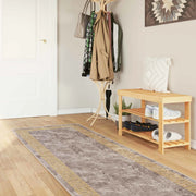 Runner Tappeto MARSA Grigio 100 x 450 cm Poliestere e PVC 42023365