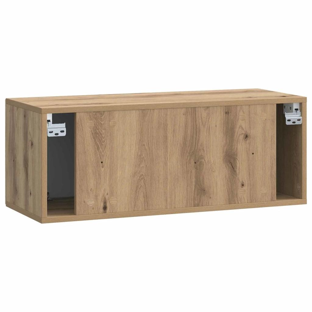 Mobile TV da Muro | Armadietto TV | Mobile Porta TV Rovere Artigianale 78,5 x 31 x 30 cm