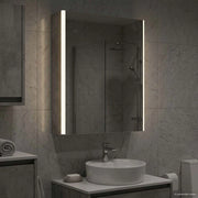 Mobiletto per specchio da bagno Grigio cemento 889226
