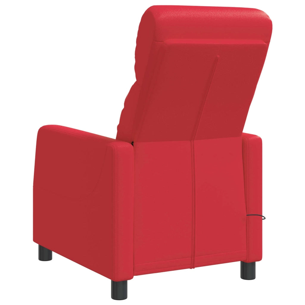 Poltrona Massaggiante Rosso Similpelle 42035094