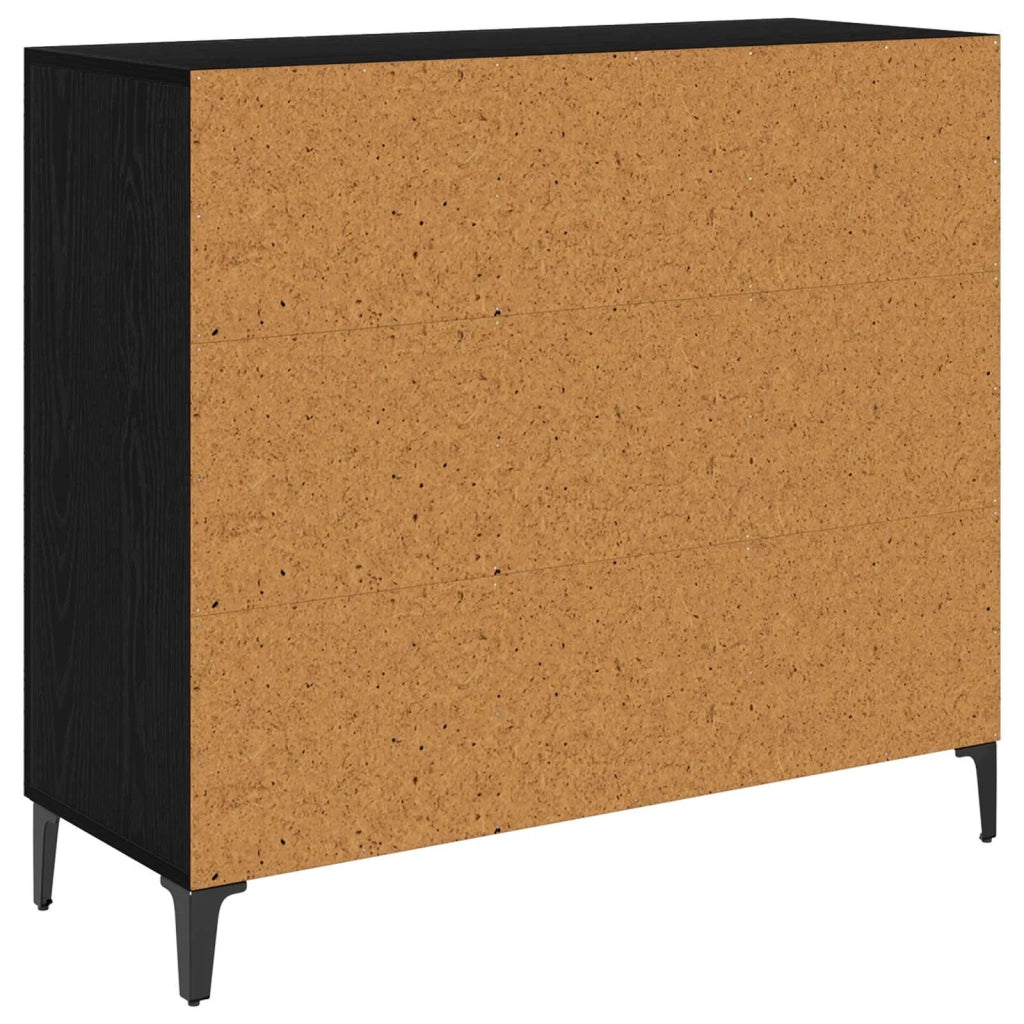 Credenza Rovere nero 34 x 90 x 80 cm Legno multistrato 880682