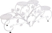 Supporto per piante 4 livelli - 93x23x40cm - Bianco
