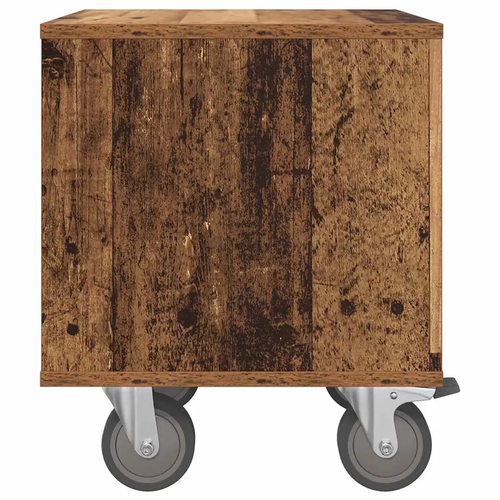 Set di 2 Comodini | Armadio da Notte | Mobiletto da notte Legno vecchio 40,5 x 40 x 48 cm