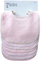 Slabberi a doppia faccia, cotone, morbidi, assorbenti, 7 pezzi (rosa - impermeabili)