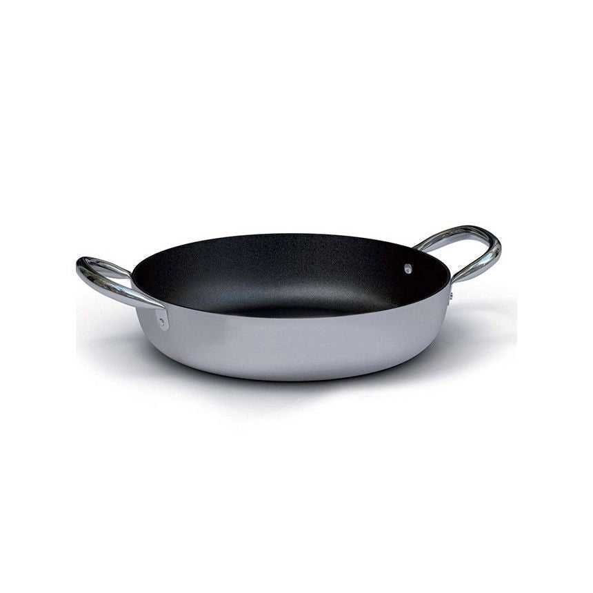 Ballarini BLL665D45 Serie 2000 Tegame Professionale 2 Manici Antiaderente Kerastone Pro Alluminio 45 cm colore Argento Nero
