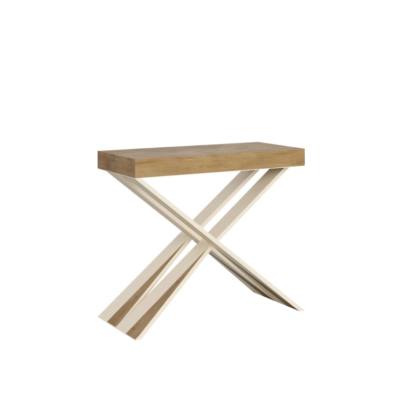 Consolle allungabile 90x40/300 cm Diago Premium telaio Antracite - Noce