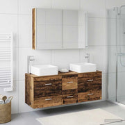 Set di mobili per il bagno 4 pz Legno antico 3406789