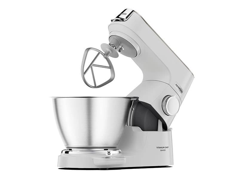 Kenwood KVC65.001WH Titanium Chef Baker Impastatrice Planetaria 5 L 1200 W Bilancia Integrata 6 Velocita' colore Bianco