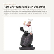 Statuetta del Cuoco - Decorazione Cucina - Statua di Casa - Dimensioni 18,4 x 8,8 x 7,4 cm
