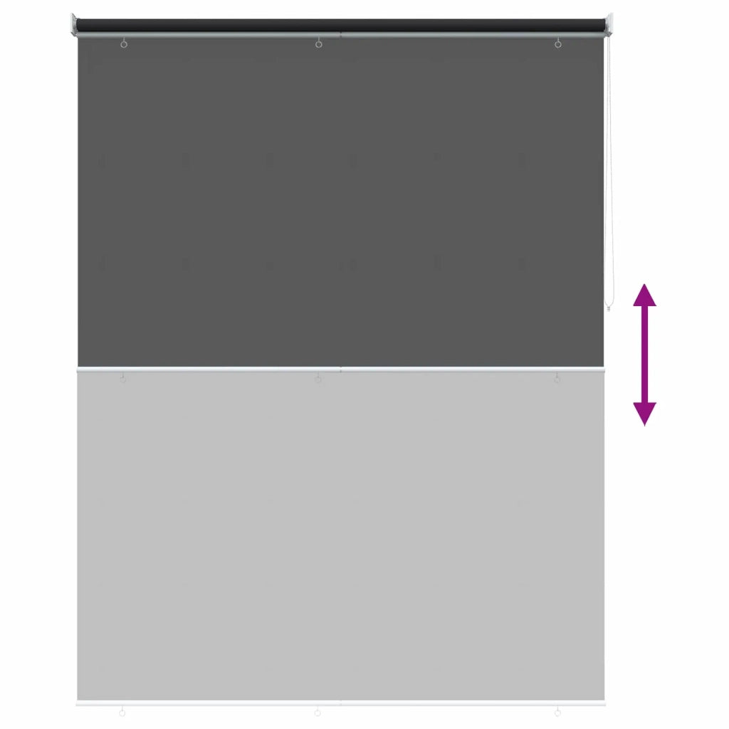Voletta a rullo | Tenda a rullo con protezione UV Nero 200 x 140 cm Poliestere