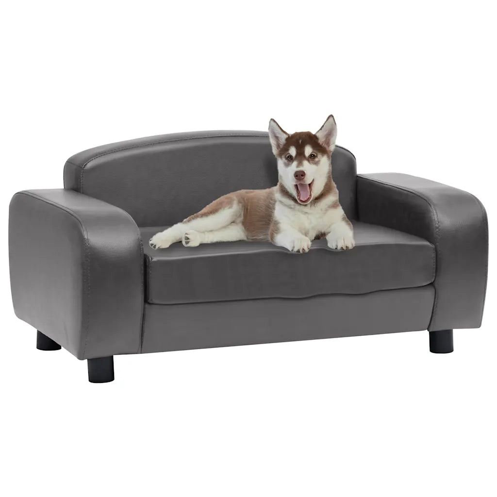 Divano per Cani Grigio 80x50x40 cm in Similpelle 170964