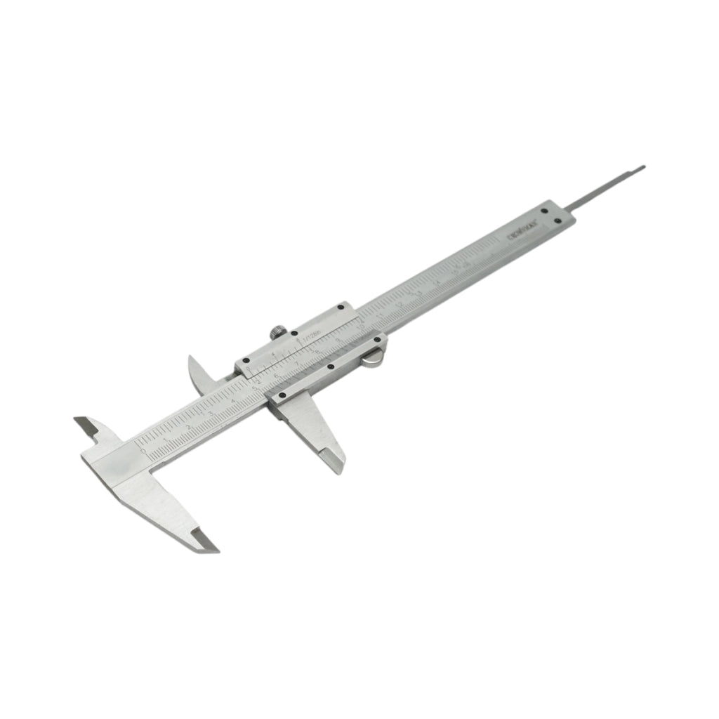 Calibro meccanico Crownman da 150 mm, scala graduata in mm/cm/pollici