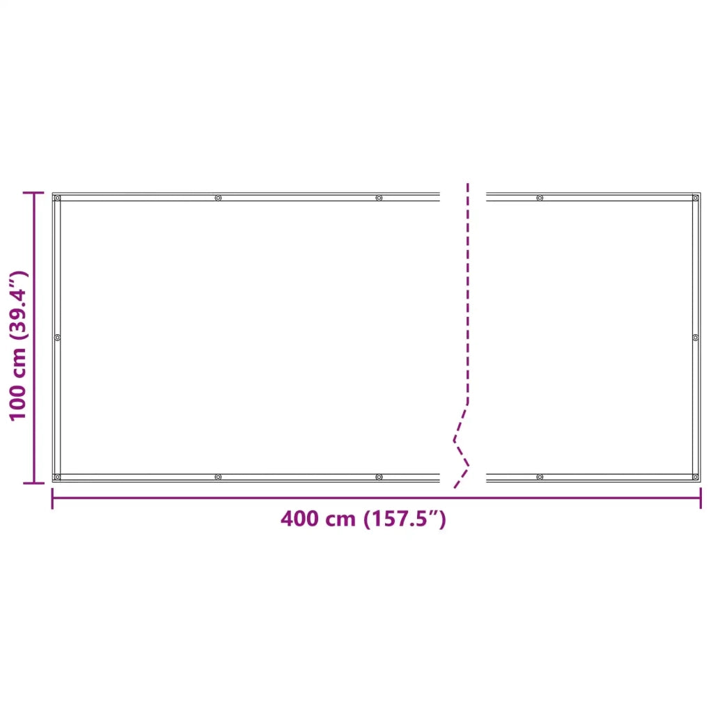 Schermo da balcone | Paravento da Balcone Giallo e Bianco 100 x 400 cm Tessuto Oxford