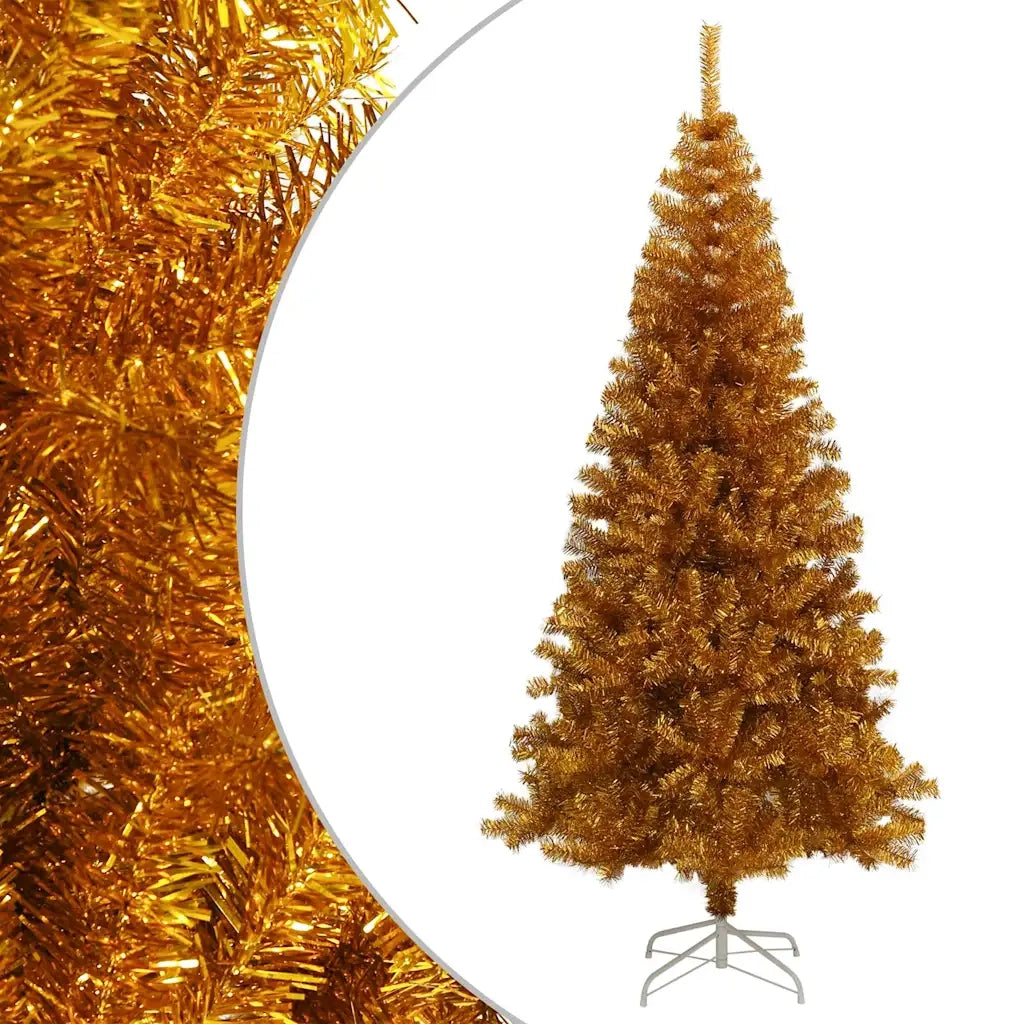 Albero di Natale Artificiale con Supporto Oro 240 cm PET 329186