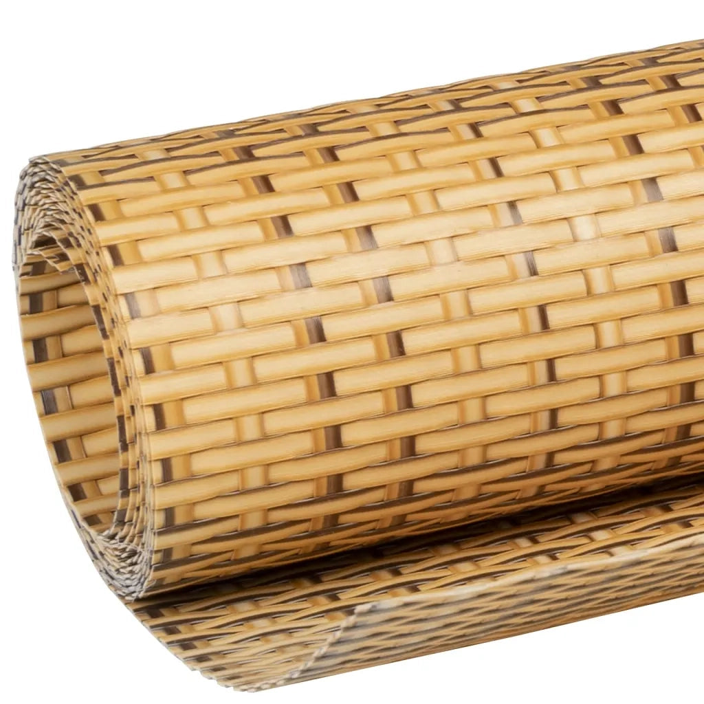 Schermo da balcone | Paravento da Balcone Marrone Chiaro 300x90 cm in Polyrattan