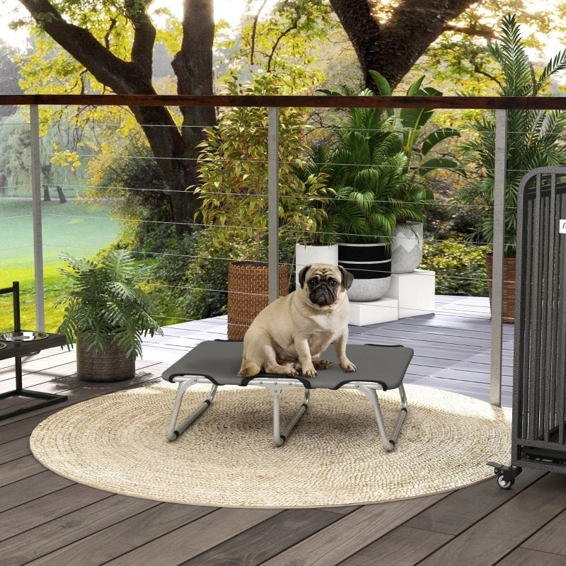 Cuccia pieghevole per cani in acciaio e oxford 71×58×20 cm, grigio, fino a 10 kg